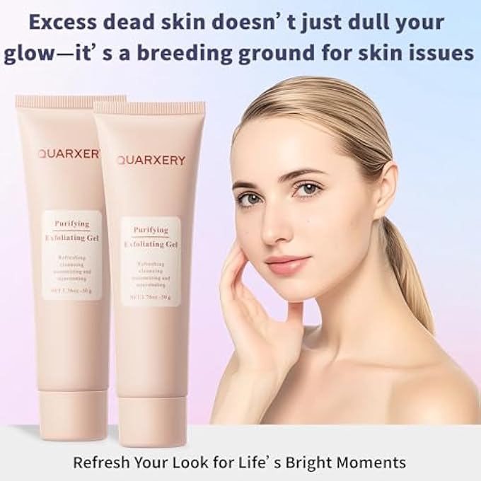 QUARXERY جل تقشير لطيف | منظف للوجه والجسم للبشرة الحساسة | هازل الساحرة الطبيعية والألوة | تنظيف عميق للمسام - Image 3